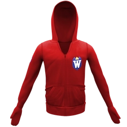 Red Hoodie with Shield